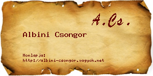 Albini Csongor névjegykártya